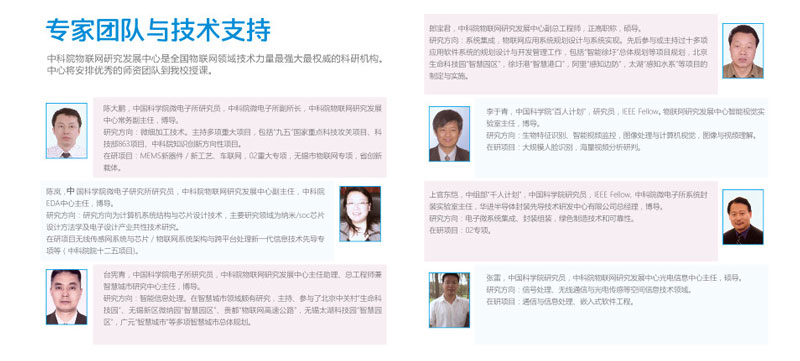 中科院物联网研究发展中心安排优秀的师资团队到我校授课