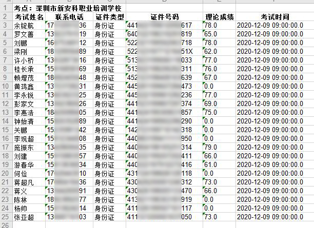 考试安排